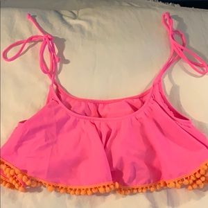 Pink bathing suit top w adjustable straps